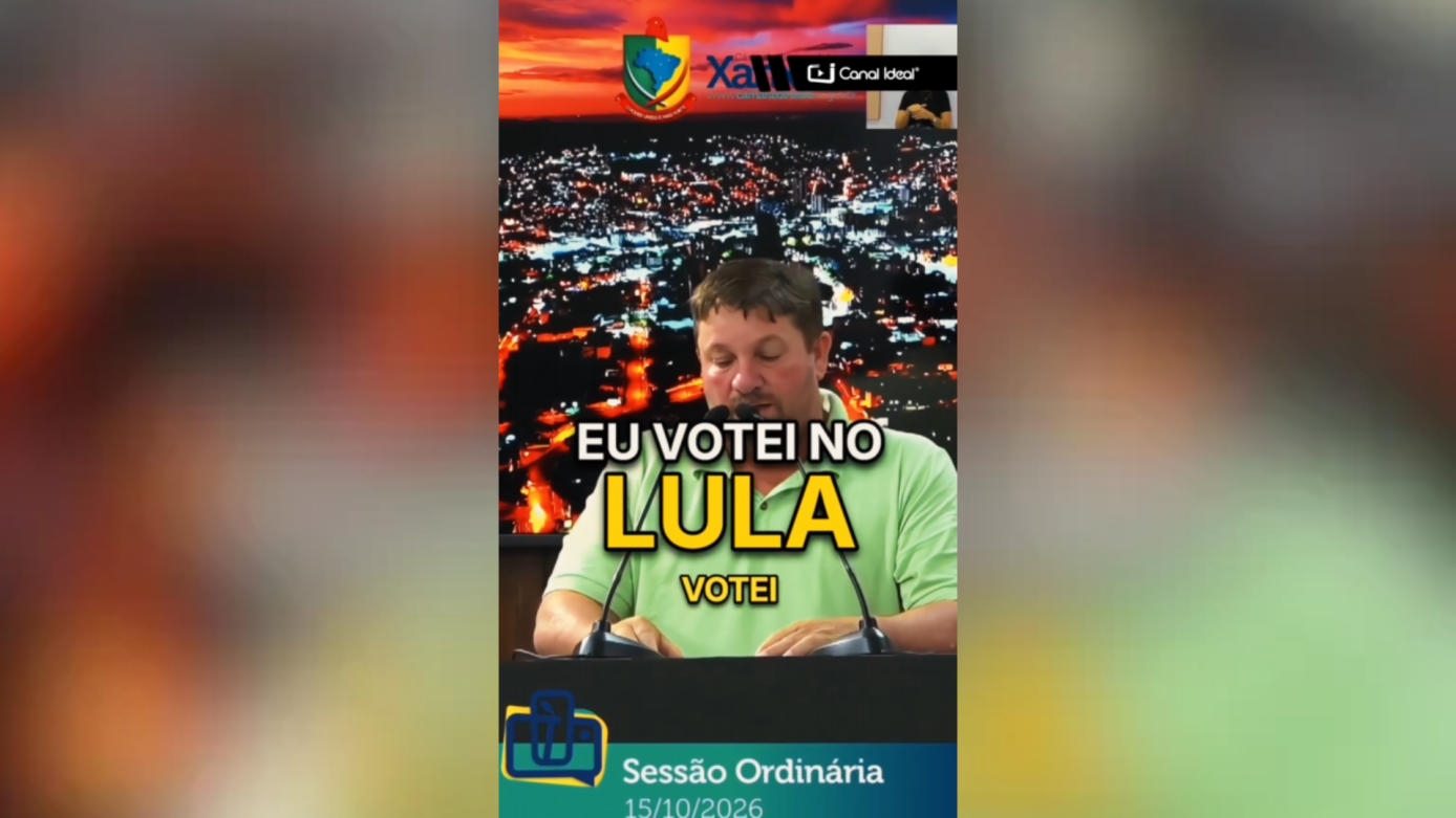 VÍDEO: Um vídeo gravado por um vereador de Xanxerê ultrapassou 1 milhão de visualizações nas redes sociais