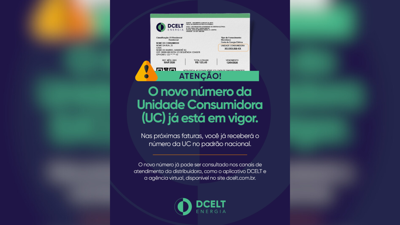 Unidades consumidoras da DCELT passam a utilizar novo padrão numérico