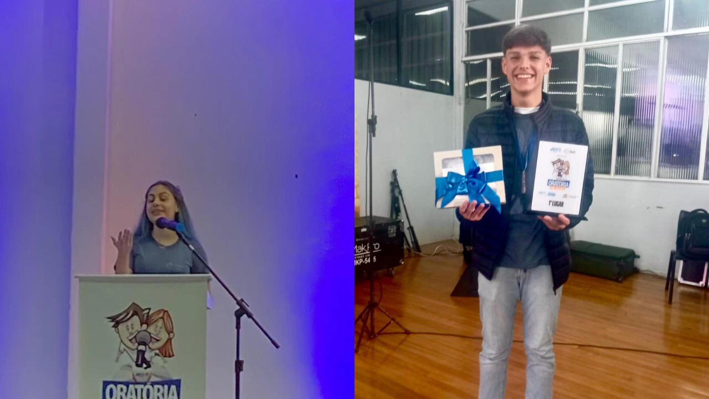 Estudantes da escola Joaquim Nabuco, de Xanxerê, participam de final estadual do Concurso de Oratória da JCI