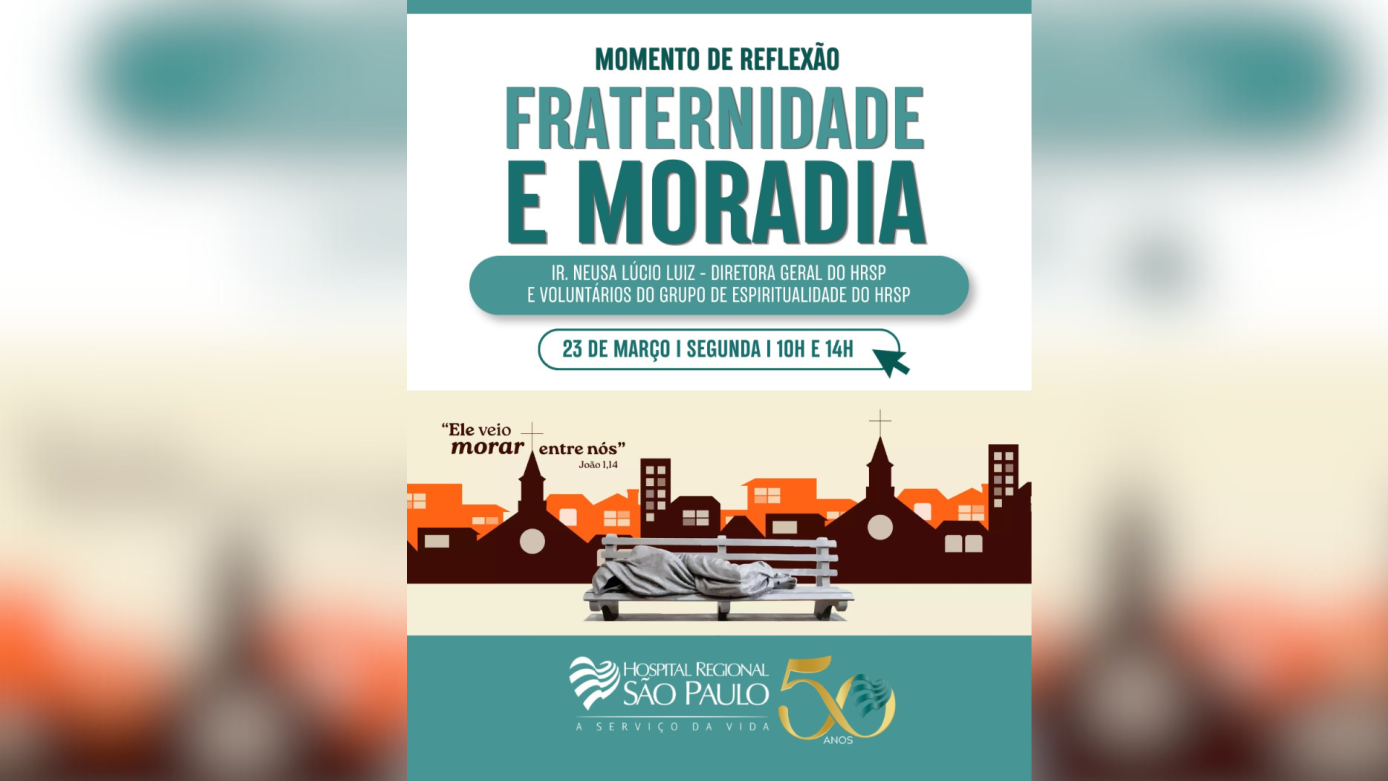 HRSP promove encontros sobre “Fraternidade e Moradia” dentro da Campanha da Fraternidade 2026