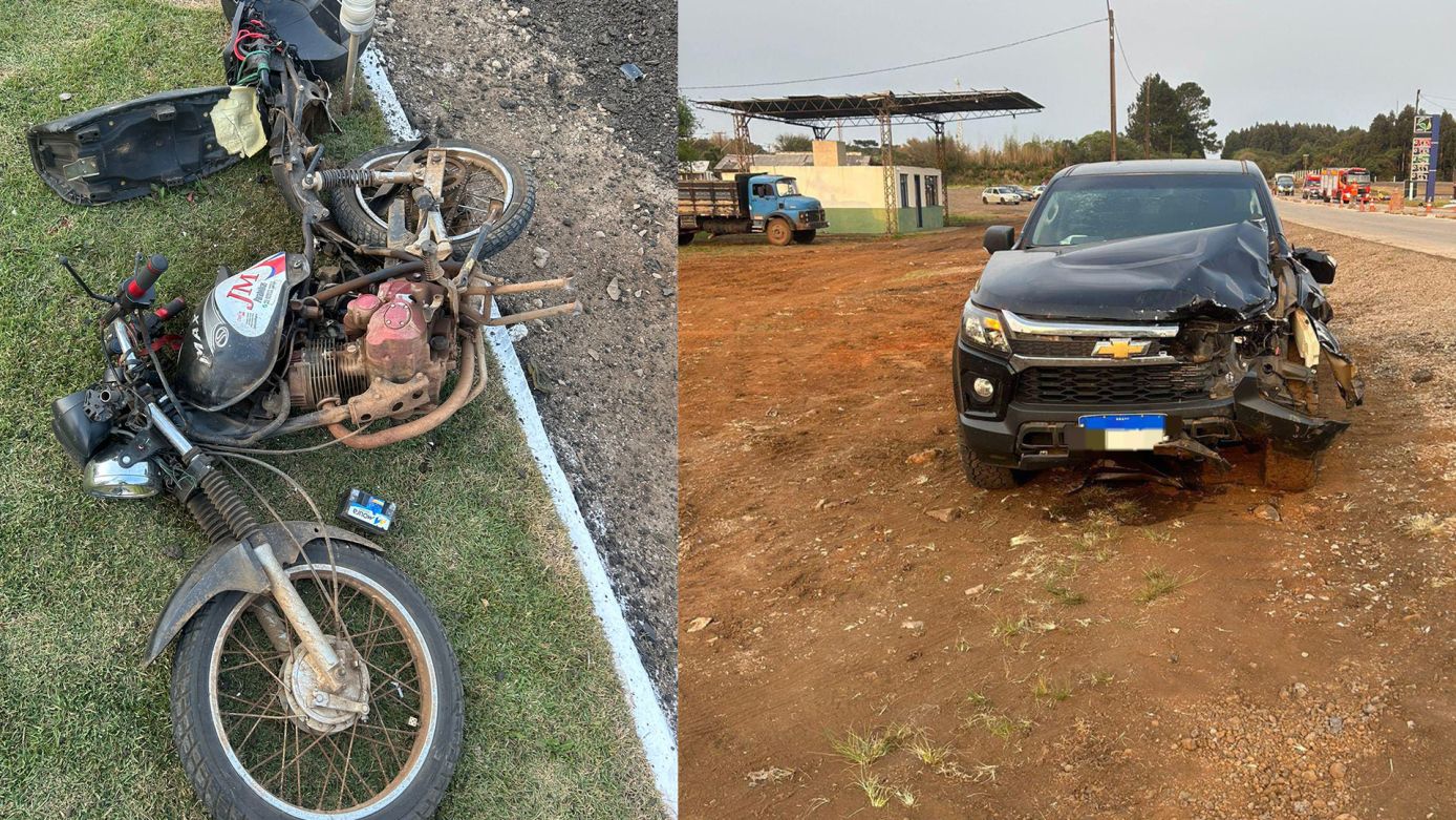 Jovem de 13 anos morre em grave acidente envolvendo caminhonete e motocicleta em Abelardo Luz