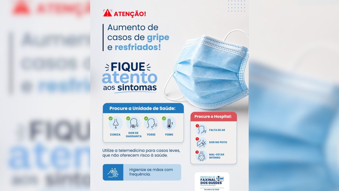 VÍDEO: Faxinal dos Guedes registrou aumento nos casos de gripe e resfriados nos últimos dias 