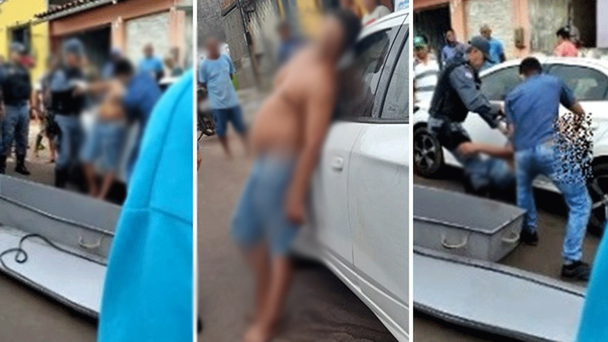 Homem é encontrado morto em pé escorado em um carro