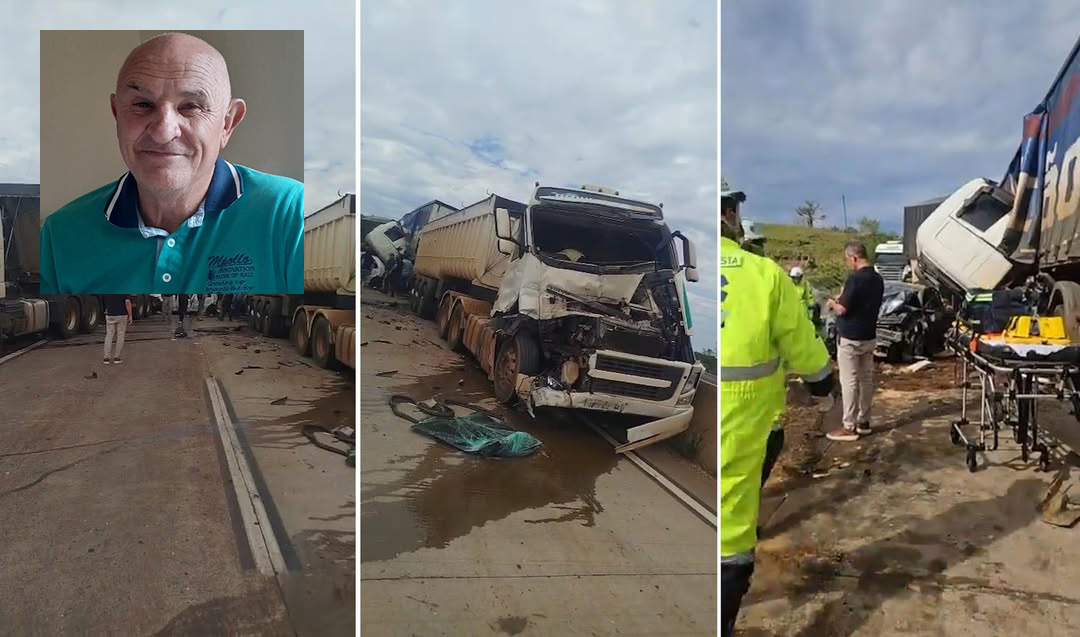Identificado caminhoneiro de Xanxerê que morreu em grave acidente com seis veículos na BR-163, no Oeste do Paraná