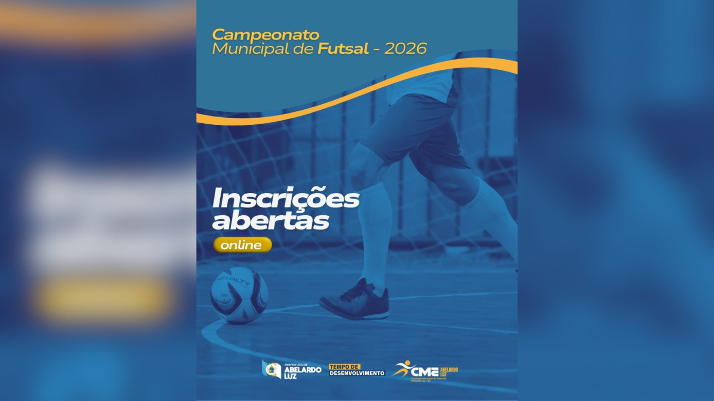 Abertas as inscrições para o municipal de futsal de Abelardo Luz