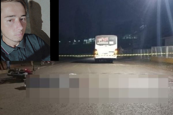 Identificado jovem que morreu em acidente envolvendo ônibus e motocicleta, em Abelardo Luz