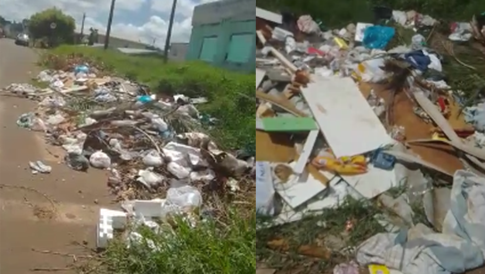 Despejo de lixo irregular na Rua Albino Guinzeli em Xanxerê causa revolta e transtorno aos moradores