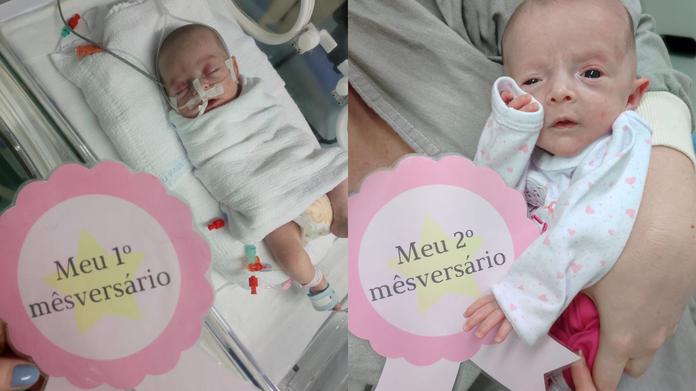 Equipe da UTI Neonatal do HRSP comemora mêsversário de bebês internadas