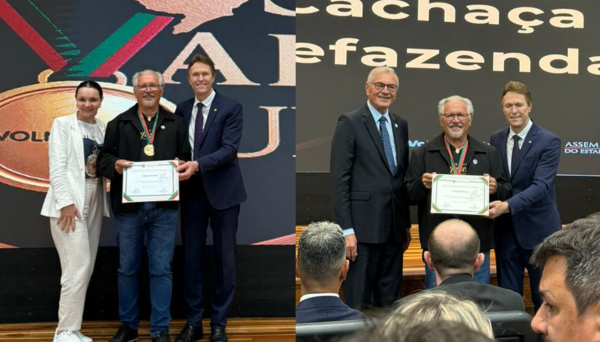 Cachaça de Xanxerê é homenageada em premiação da Assembleia Legislativa de SC