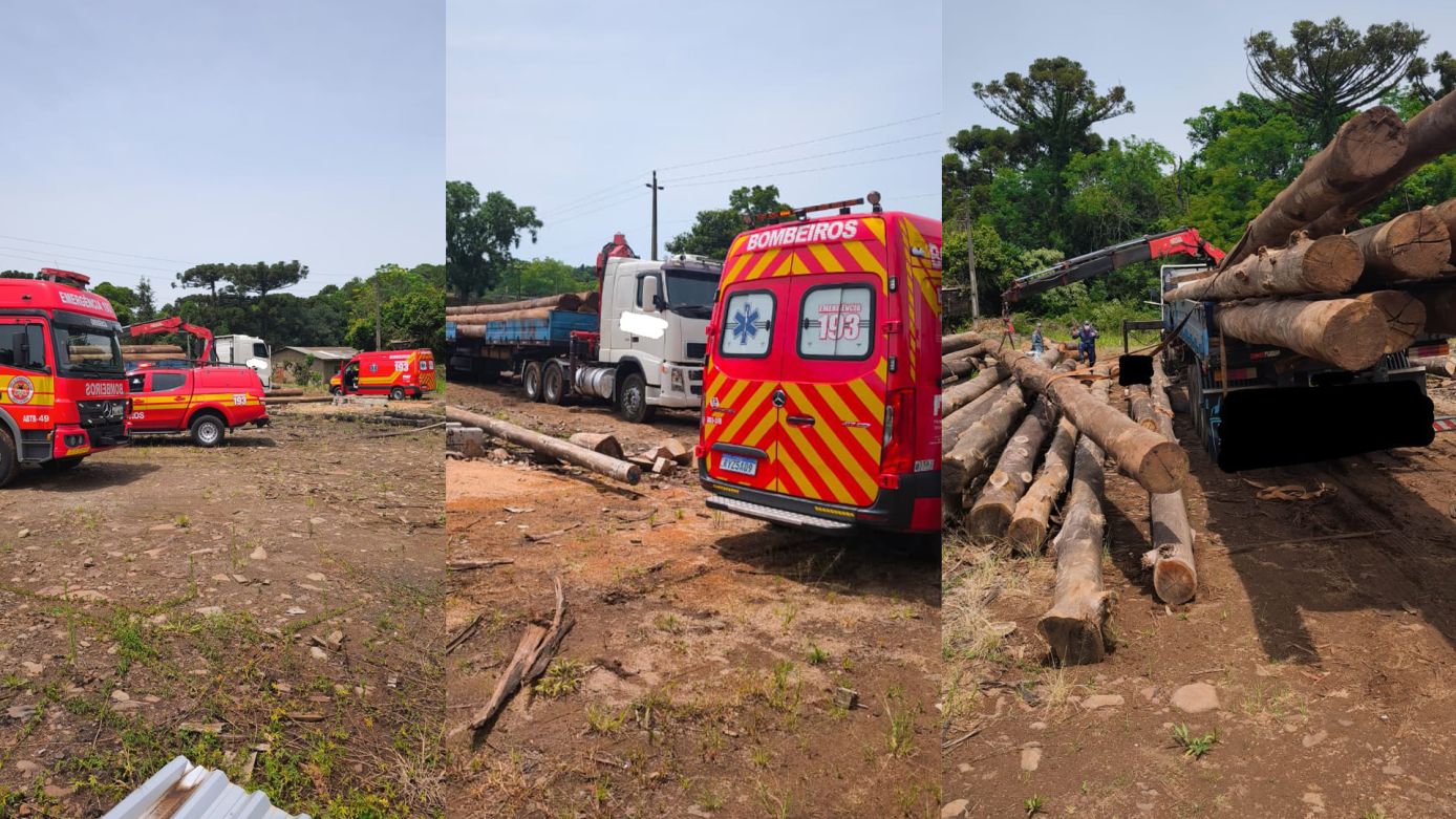 Trabalhador morre esmagado por tora de madeira durante descarga em município do Oeste 