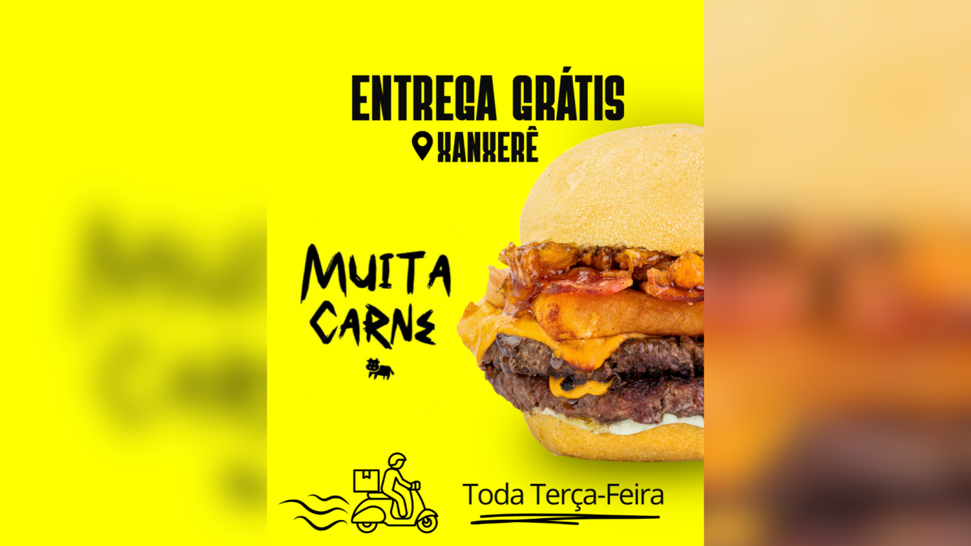 Hamburgueria Muita Carne oferece entrega grátis em Xanxerê toda terça-feira