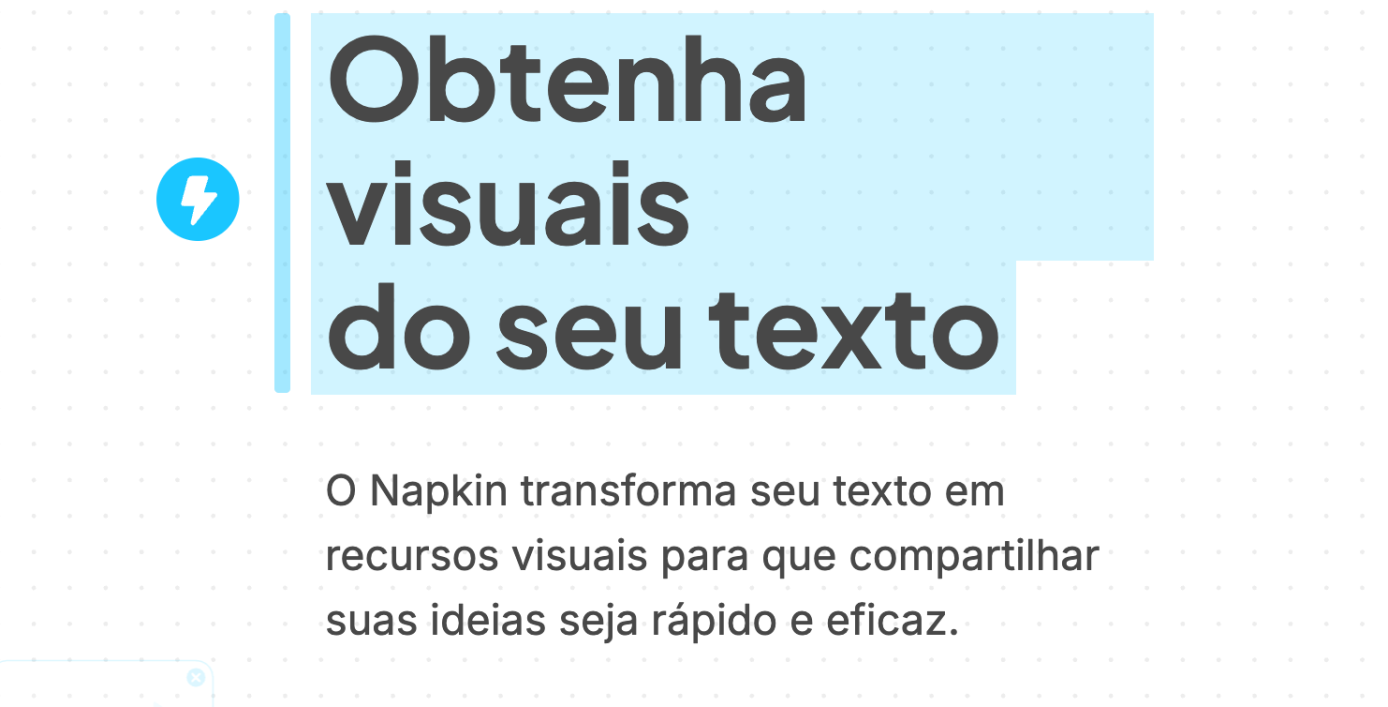 Transforme texto em visuais incríveis