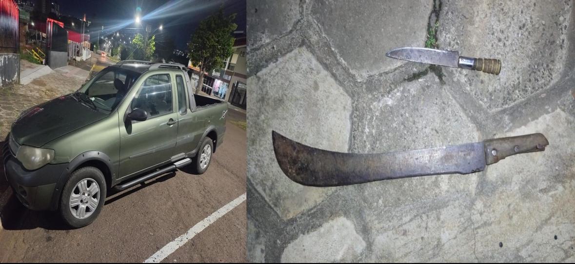 Casal com criança é preso após roubar veículo e fugir pela SC-157 em São Lourenço do Oeste