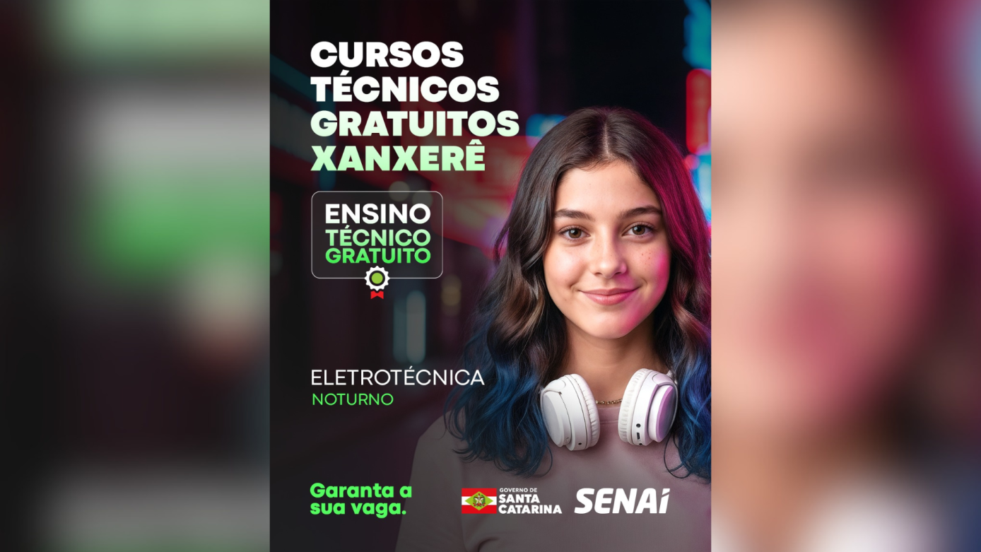 SENAI prorroga inscrições para curso técnico gratuito em Xanxerê